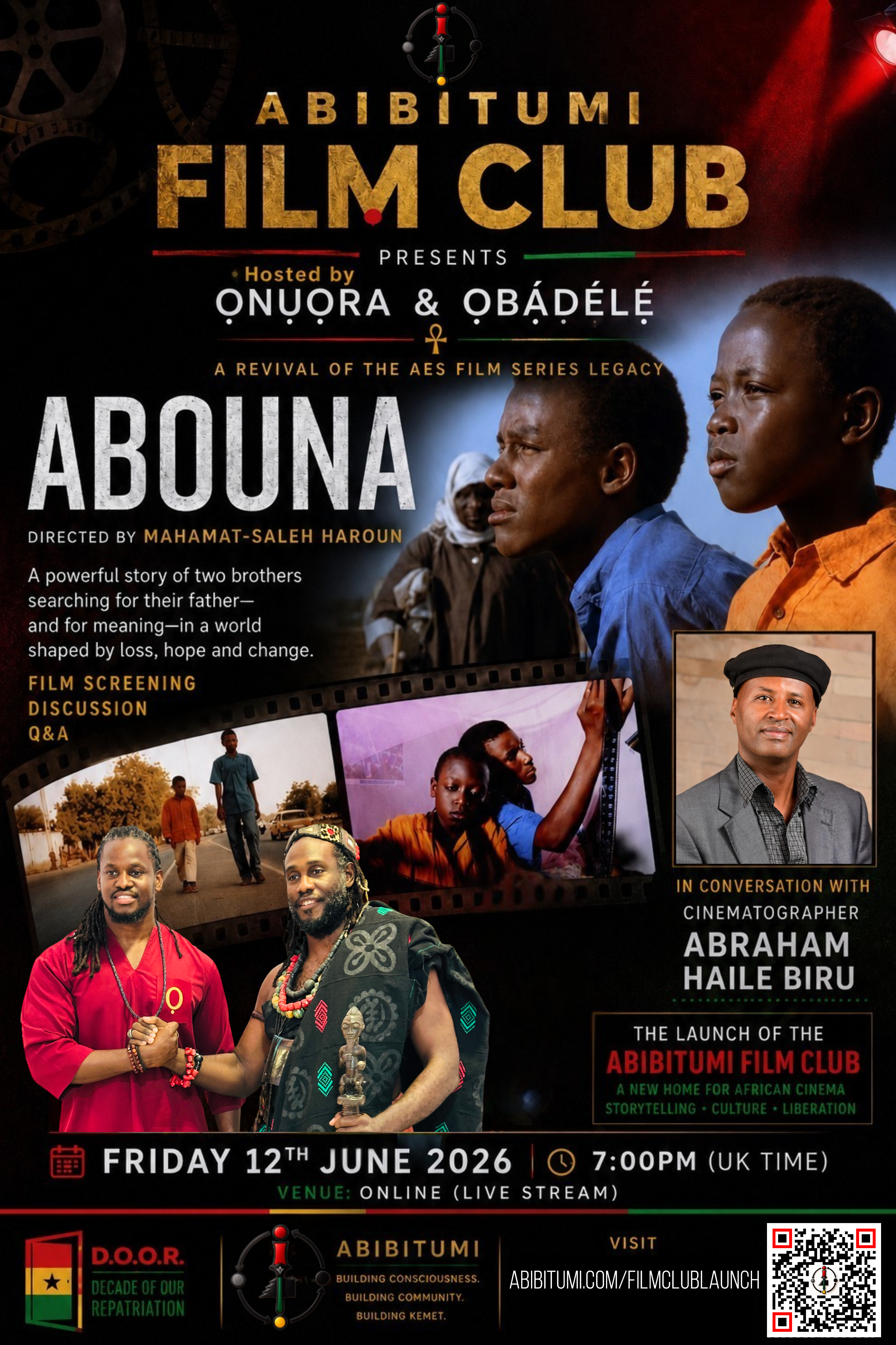 Abibitumi Film Club Launch flyer