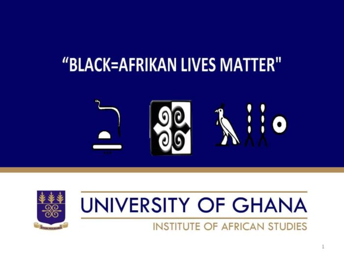 BLACK=AFRIKAN LIVES MATTER