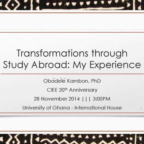 Transformations through Study Abroad