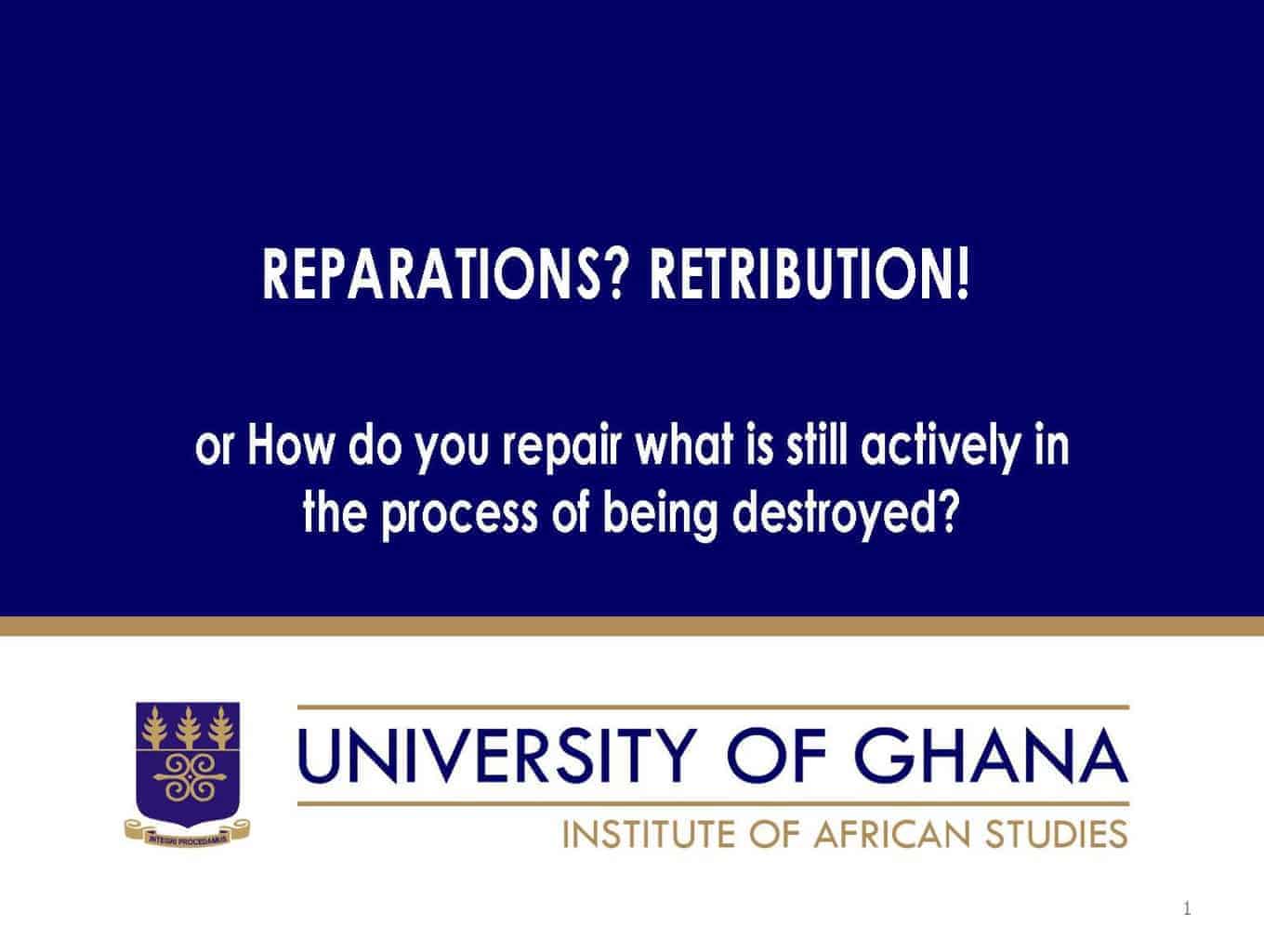 Reparations? Retribution!