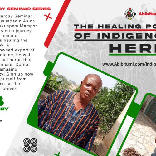 30.SaturdaySeminarSeries: PART 2! The Healing Power of Indigenous Herbs with Abusuapanin Asinɔ Ɔkata