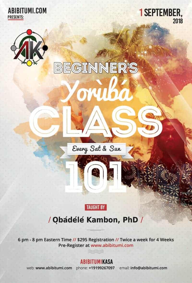 Beginner's Intro Yorùbá Class Live Online